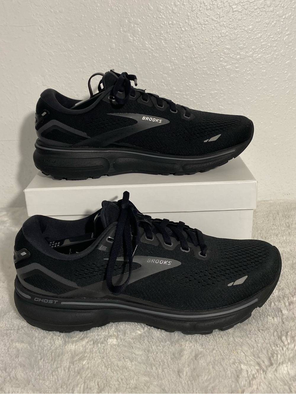 Brooks Ghost 15 Black Ebony Running Shoes Women’s Size 9 Wide (D) - Picture 3 of 12